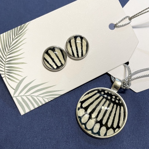 Handmade Glass Dome Earrings & Pendant set - Picture 7 of 13